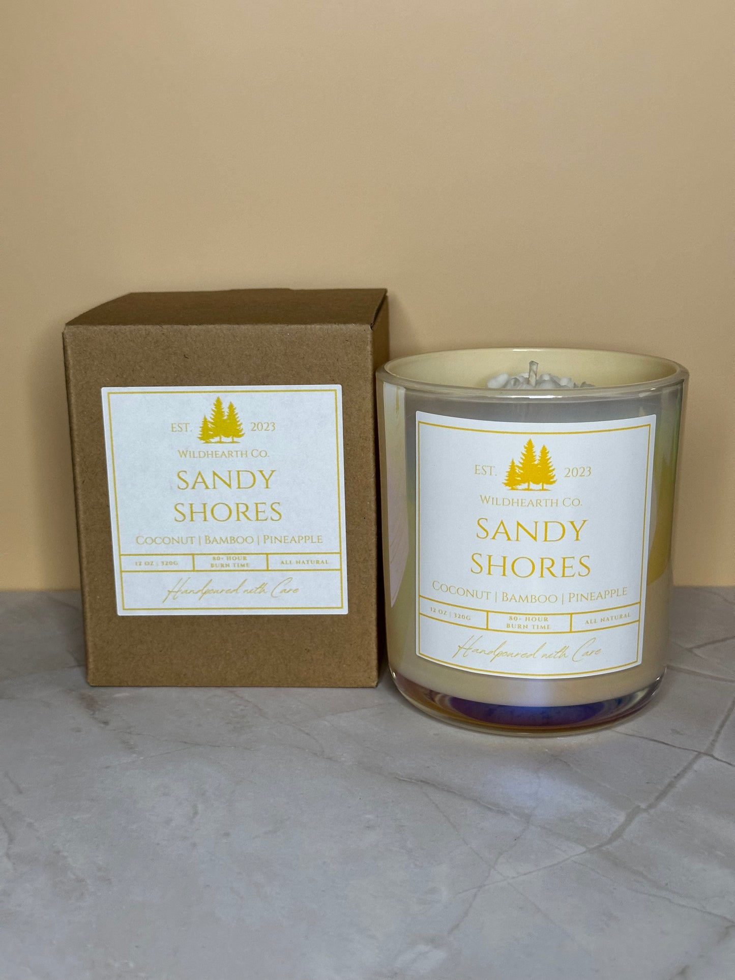 Sandy Shores – Clean-Burning Coconut Soy & Beeswax Candle | WildHearth Co