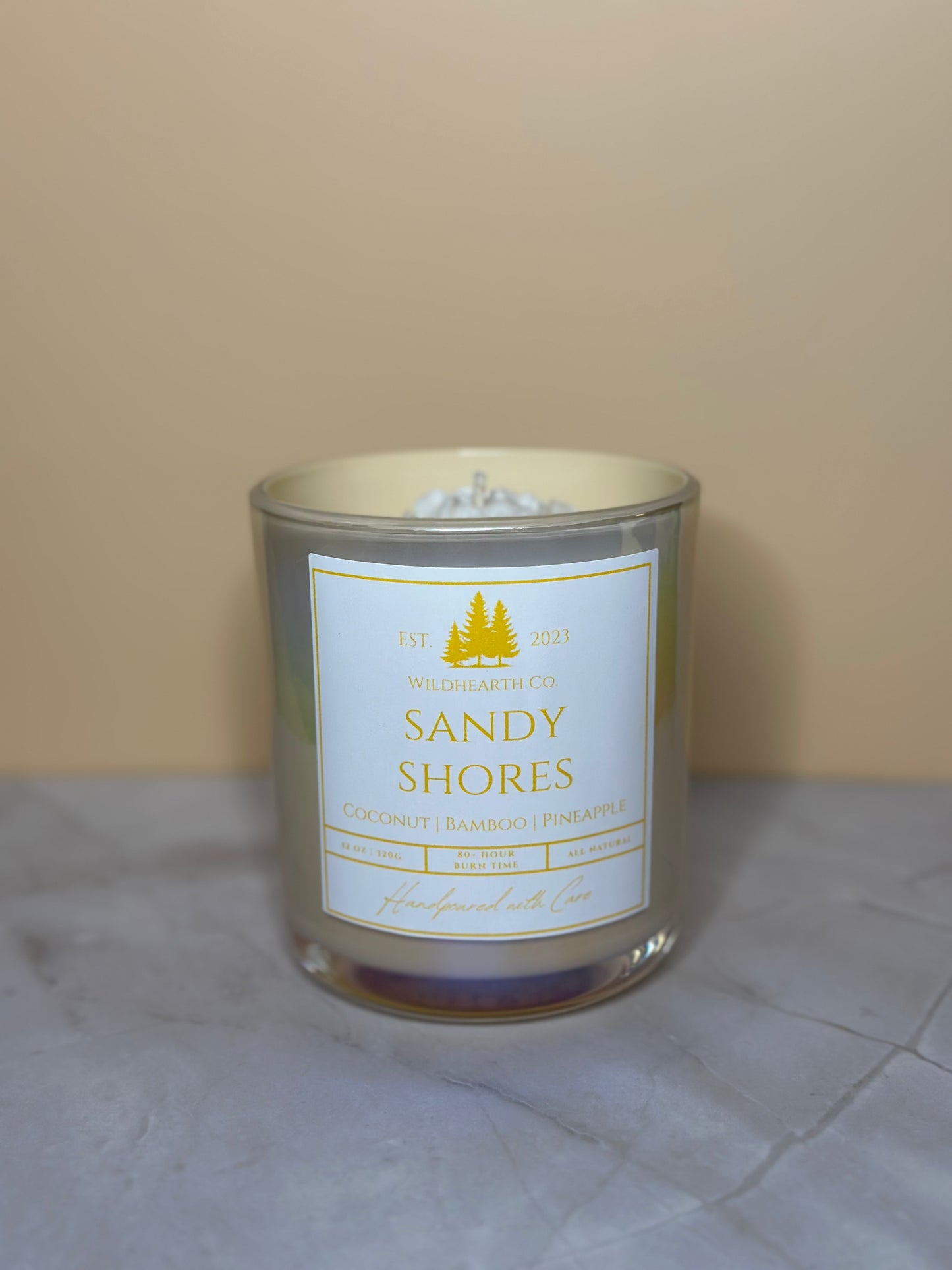 Sandy Shores – Clean-Burning Coconut Soy & Beeswax Candle | WildHearth Co