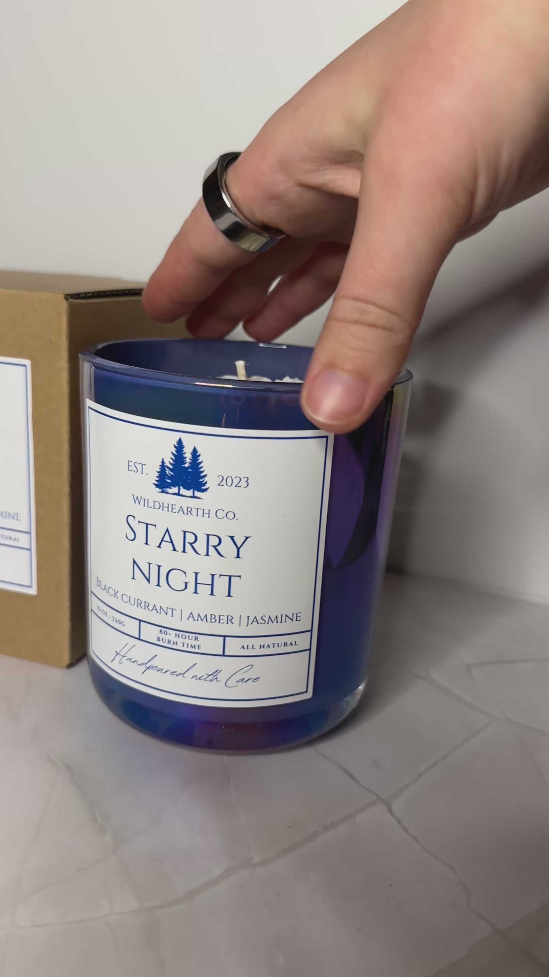Starry Night – Clean-Burning Coconut Soy & Beeswax Candle